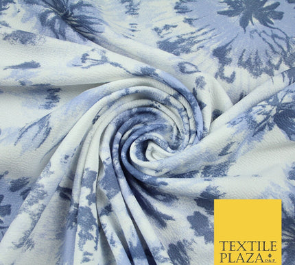 5 COLOURS Ink Drop Style Tie-Dye Printed Stretch Jersey Fabric 56" Wide