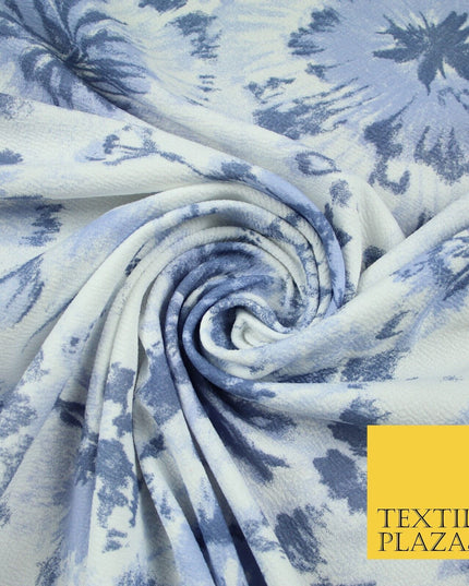 5 COLOURS Ink Drop Style Tie-Dye Printed Stretch Jersey Fabric 56" Wide
