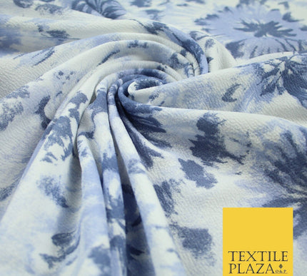 5 COLOURS Ink Drop Style Tie-Dye Printed Stretch Jersey Fabric 56" Wide