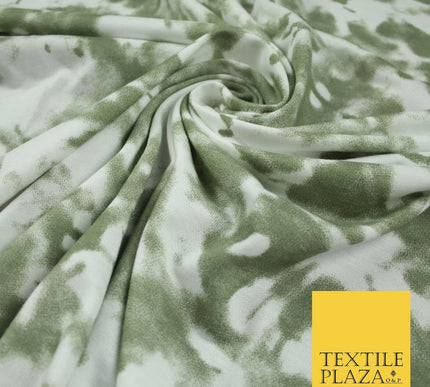 3 COLOURS Tie-Dye Printed Knitted Soft Stretch Jersey Fabric 56" Wide