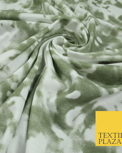 3 COLOURS Tie-Dye Printed Knitted Soft Stretch Jersey Fabric 56" Wide