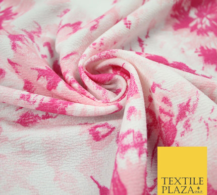 5 COLOURS Ink Drop Style Tie-Dye Printed Stretch Jersey Fabric 56" Wide