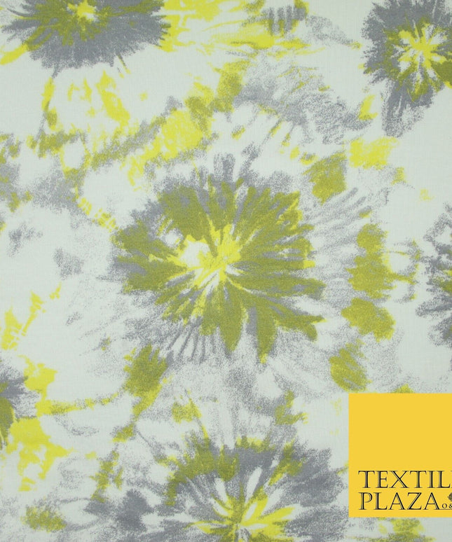 4 COLOURS Ink Drop Style Tie-Dye Printed Soft Stretch Jersey Fabric 56" Wide
