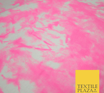 2 COLOURS Tie-Dye Artsy Design Printed Soft Stretch Jersey Fabric 56" Wide