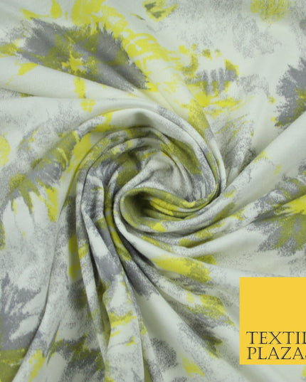 4 COLOURS Ink Drop Style Tie-Dye Printed Soft Stretch Jersey Fabric 56" Wide