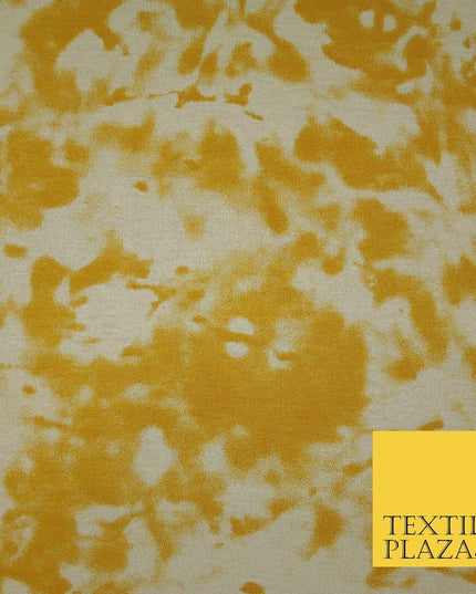2 COLOURS Tie-Dye Artsy Design Printed Soft Stretch Jersey Fabric 56" Wide