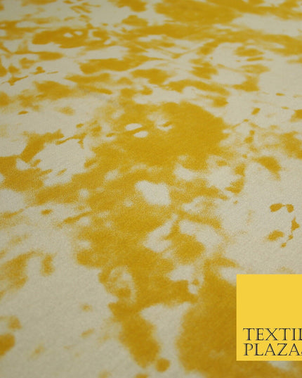 2 COLOURS Tie-Dye Artsy Design Printed Soft Stretch Jersey Fabric 56" Wide