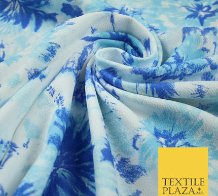 5 COLOURS Ink Drop Style Tie-Dye Printed Stretch Jersey Fabric 56" Wide