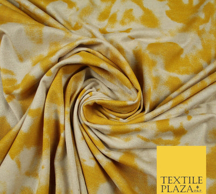 2 COLOURS Tie-Dye Artsy Design Printed Soft Stretch Jersey Fabric 56" Wide