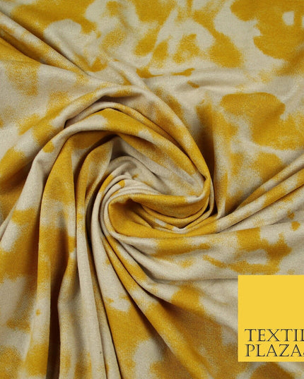 2 COLOURS Tie-Dye Artsy Design Printed Soft Stretch Jersey Fabric 56" Wide