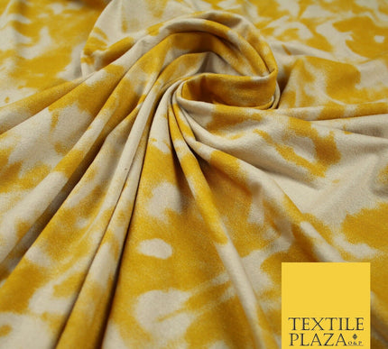 2 COLOURS Tie-Dye Artsy Design Printed Soft Stretch Jersey Fabric 56" Wide