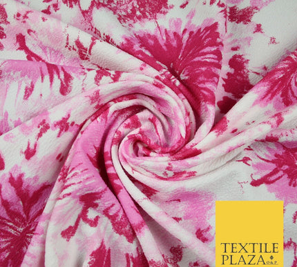 5 COLOURS Ink Drop Style Tie-Dye Printed Stretch Jersey Fabric 56" Wide