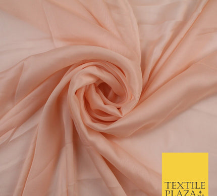 4 COLOURS Semi-Sheer Chiffon Georgette Fabric Bridal Dress Craft 47" Wide