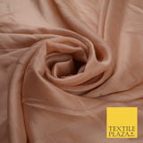 4 COLOURS Semi-Sheer Chiffon Georgette Fabric Bridal Dress Craft 47" Wide
