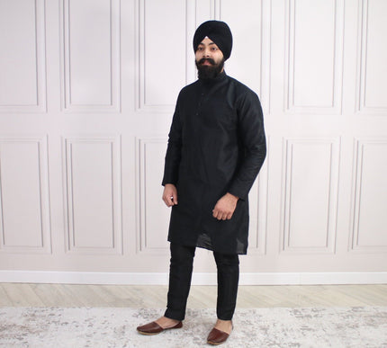 6 COLOURS - Mens Nehru Kurta Pajama Raw Silk Indian Punjabi Asian Jago Sangeet