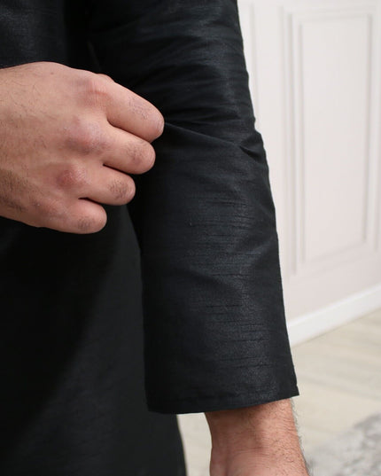 6 COLOURS - Mens Nehru Kurta Pajama Raw Silk Indian Punjabi Asian Jago Sangeet