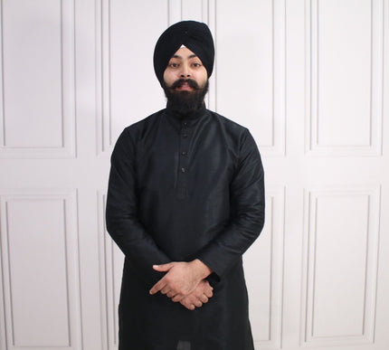 6 COLOURS - Mens Nehru Kurta Pajama Raw Silk Indian Punjabi Asian Jago Sangeet