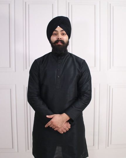 6 COLOURS - Mens Nehru Kurta Pajama Raw Silk Indian Punjabi Asian Jago Sangeet