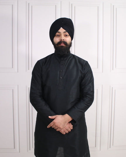 6 COLOURS - Mens Nehru Kurta Pajama Raw Silk Indian Punjabi Asian Jago Sangeet