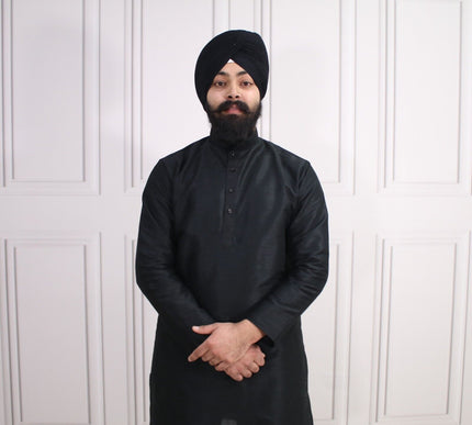 6 COLOURS - Mens Nehru Kurta Pajama Raw Silk Indian Punjabi Asian Jago Sangeet