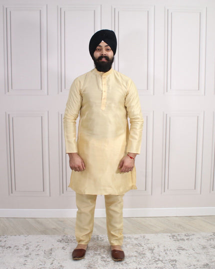 6 COLOURS - Mens Nehru Kurta Pajama Raw Silk Indian Punjabi Asian Jago Sangeet