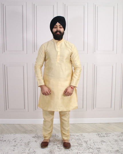 6 COLOURS - Mens Nehru Kurta Pajama Raw Silk Indian Punjabi Asian Jago Sangeet