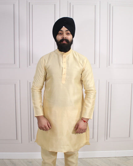 6 COLOURS - Mens Nehru Kurta Pajama Raw Silk Indian Punjabi Asian Jago Sangeet