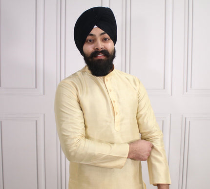 6 COLOURS - Mens Nehru Kurta Pajama Raw Silk Indian Punjabi Asian Jago Sangeet