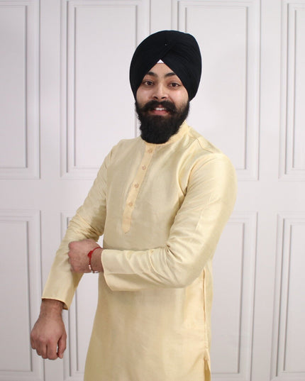 6 COLOURS - Mens Nehru Kurta Pajama Raw Silk Indian Punjabi Asian Jago Sangeet