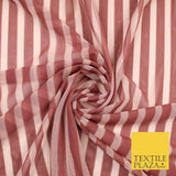 Luxury 4 Way Stretch Soft Striped Stripe Power Mesh Net Costume Craft Fabric