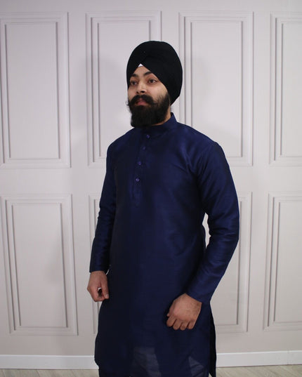 6 COLOURS - Mens Nehru Kurta Pajama Raw Silk Indian Punjabi Asian Jago Sangeet