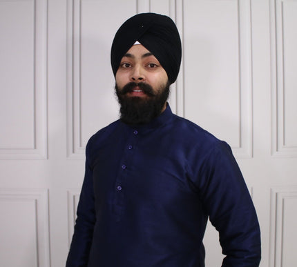 6 COLOURS - Mens Nehru Kurta Pajama Raw Silk Indian Punjabi Asian Jago Sangeet