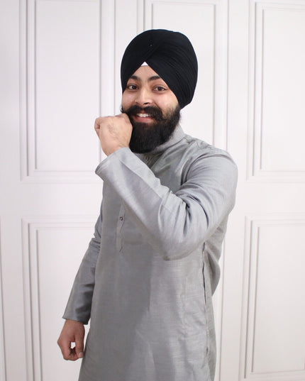 6 COLOURS - Mens Nehru Kurta Pajama Raw Silk Indian Punjabi Asian Jago Sangeet