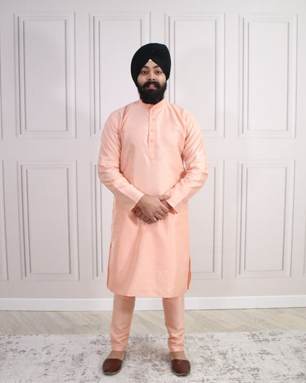 6 COLOURS - Mens Nehru Kurta Pajama Raw Silk Indian Punjabi Asian Jago Sangeet