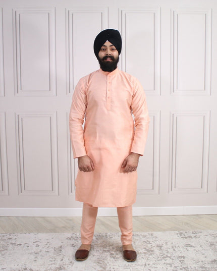 6 COLOURS - Mens Nehru Kurta Pajama Raw Silk Indian Punjabi Asian Jago Sangeet