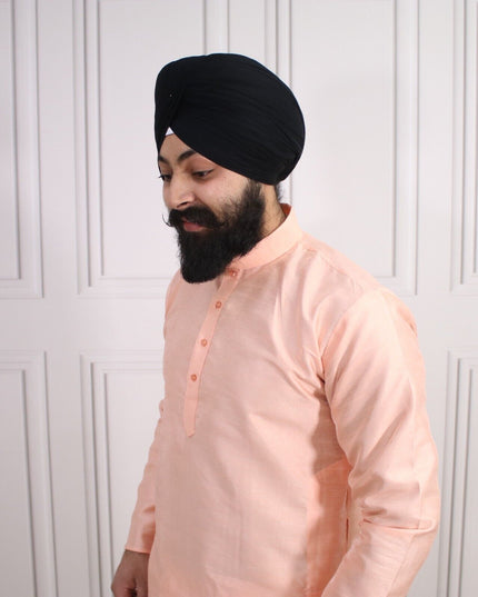 6 COLOURS - Mens Nehru Kurta Pajama Raw Silk Indian Punjabi Asian Jago Sangeet