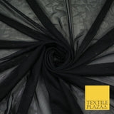 Black Stretch Mesh Net with Black Subtle Stars Fabric Dress 62" 9296