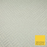 Cream with Metallic Gold Tiled Square Design Stretch Jersey Fabric 58" 9278