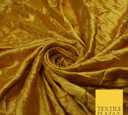 YELLOW Crushed Stretch Plain Satin Fabric Material Dress Bridal 48" 9272