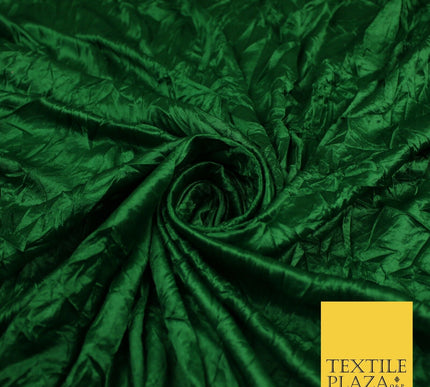 GREEN Crushed Stretch Plain Satin Fabric Material Dress Bridal 58" 9274