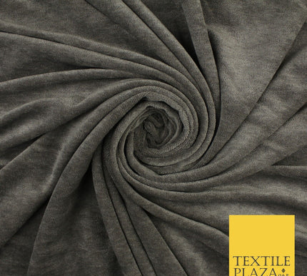GREY Plush Soft Velvet Velour Fabric Stretch Material 72" WIDE 10008