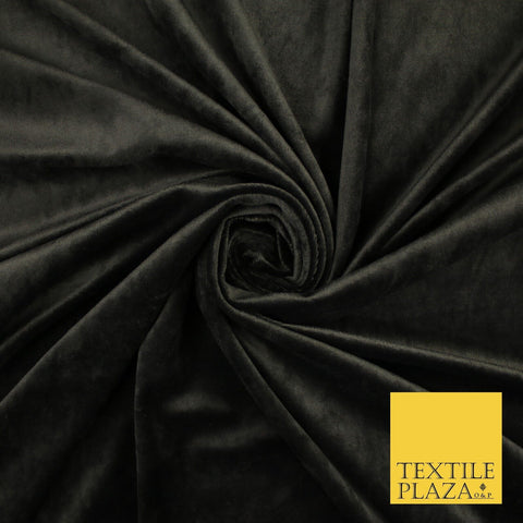 Deep Khaki Plush Soft Velvet Velour Fabric Stretch Material 62" WIDE 10005