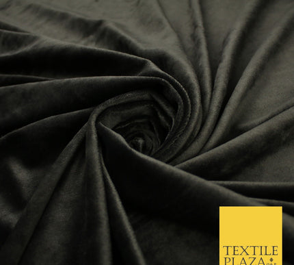 Deep Khaki Plush Soft Velvet Velour Fabric Stretch Material 62" WIDE 10005