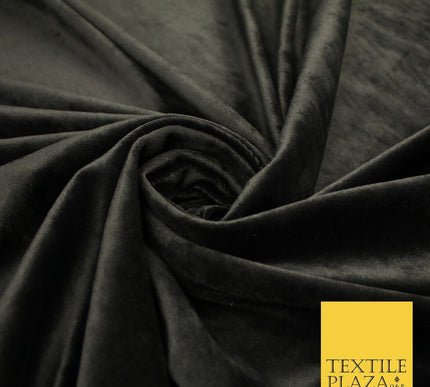 Deep Khaki Plush Soft Velvet Velour Fabric Stretch Material 62" WIDE 10005