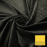 Deep Khaki Plush Soft Velvet Velour Fabric Stretch Material 62" WIDE 10005