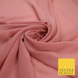 5 COLOURS Semi-Sheer Crinkle Chiffon Georgette Fabric Bridal Dress Craft 58"