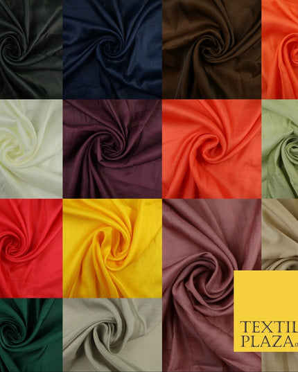 14 COLOURS Plain Lightweight Tasar Faux Silk Satin Dress Lining Bridal Fabric57"