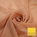 5 COLOURS Semi-Sheer Crinkle Chiffon Georgette Fabric Bridal Dress Craft 58"
