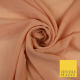5 COLOURS Semi-Sheer Crinkle Chiffon Georgette Fabric Bridal Dress Craft 58"