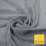 5 COLOURS Semi-Sheer Crinkle Chiffon Georgette Fabric Bridal Dress Craft 58"